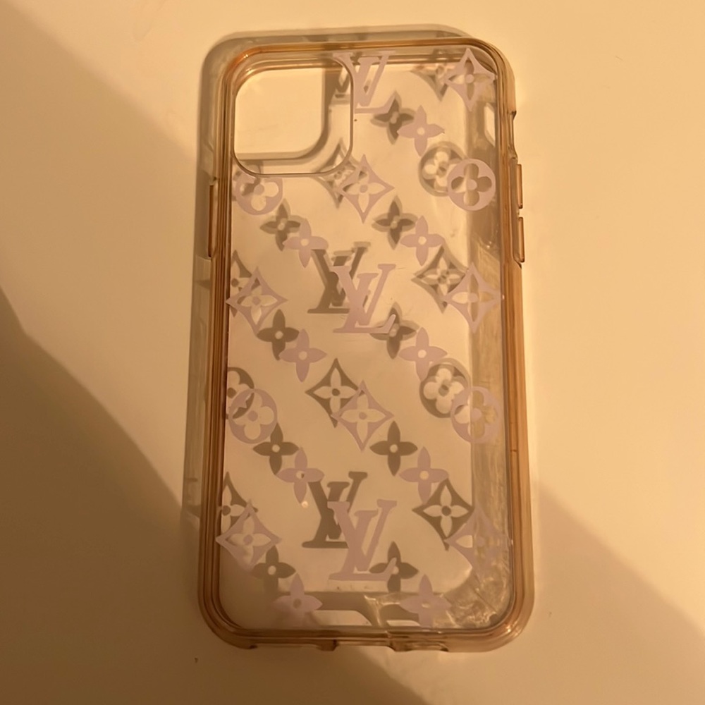 White and clear Louis Vuitton case